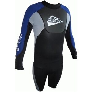 QUIKSILVER Syncro LS 2mm Shorty Spring Long Sleeve Wetsuit Black/Grey MS NWT